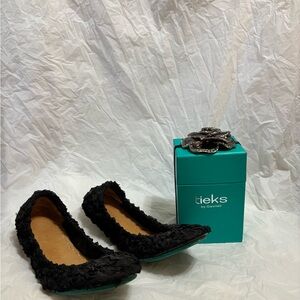 Tieks Black Rose Ballet Flats